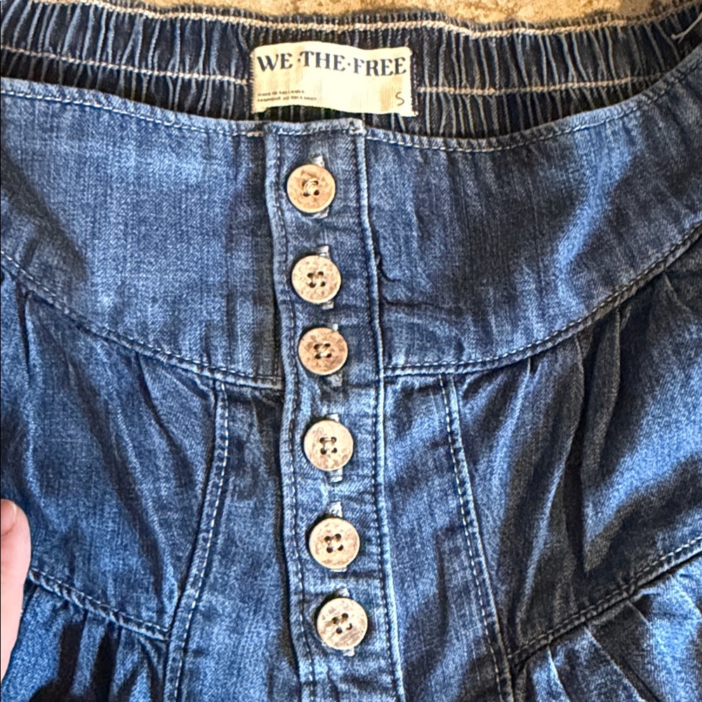 Free People Blue Denim Shorts - Picture 4 of 5